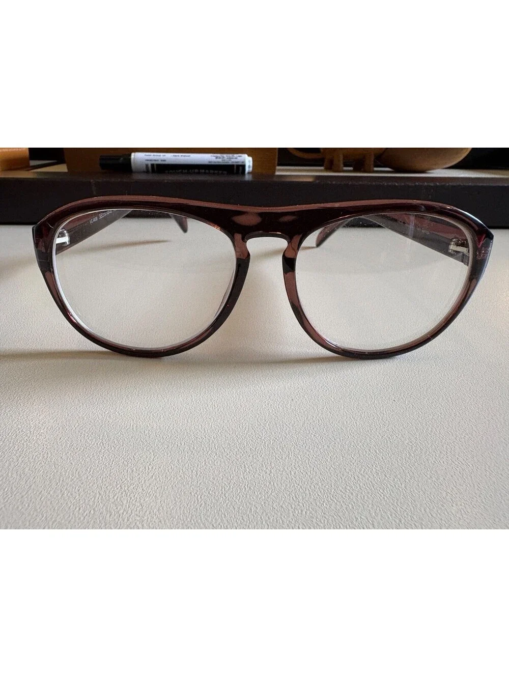 Vera Cruz VC-M08 Translucent Black Eyeglass Frames Only Palm Springs Aviator 55